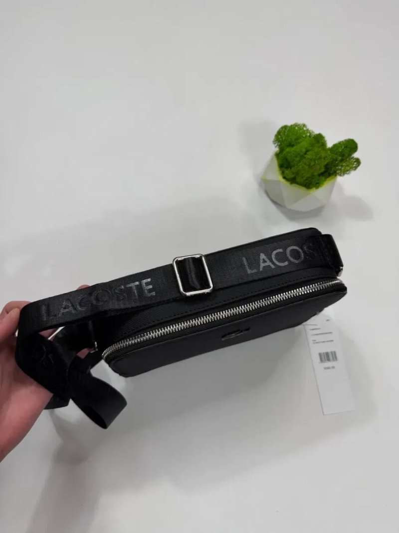 Сумка Lacoste чорна Лакоста сумка чоловіча Сумка на плече чоловіча — фото 2