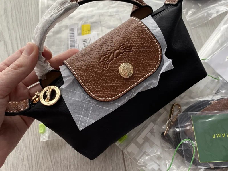 Сумка Longchamp mini le pliage pouch, сумка на лето, как оригинал — фото 4