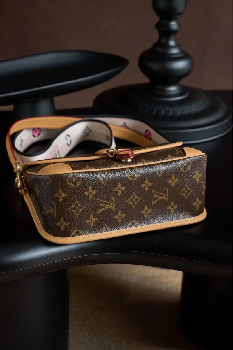 Сумка Louis Vuitton Diane повний комплект бутика премиум версия люкс сегмент натуральна шкіра і канва сумка жіноча — фото 5
