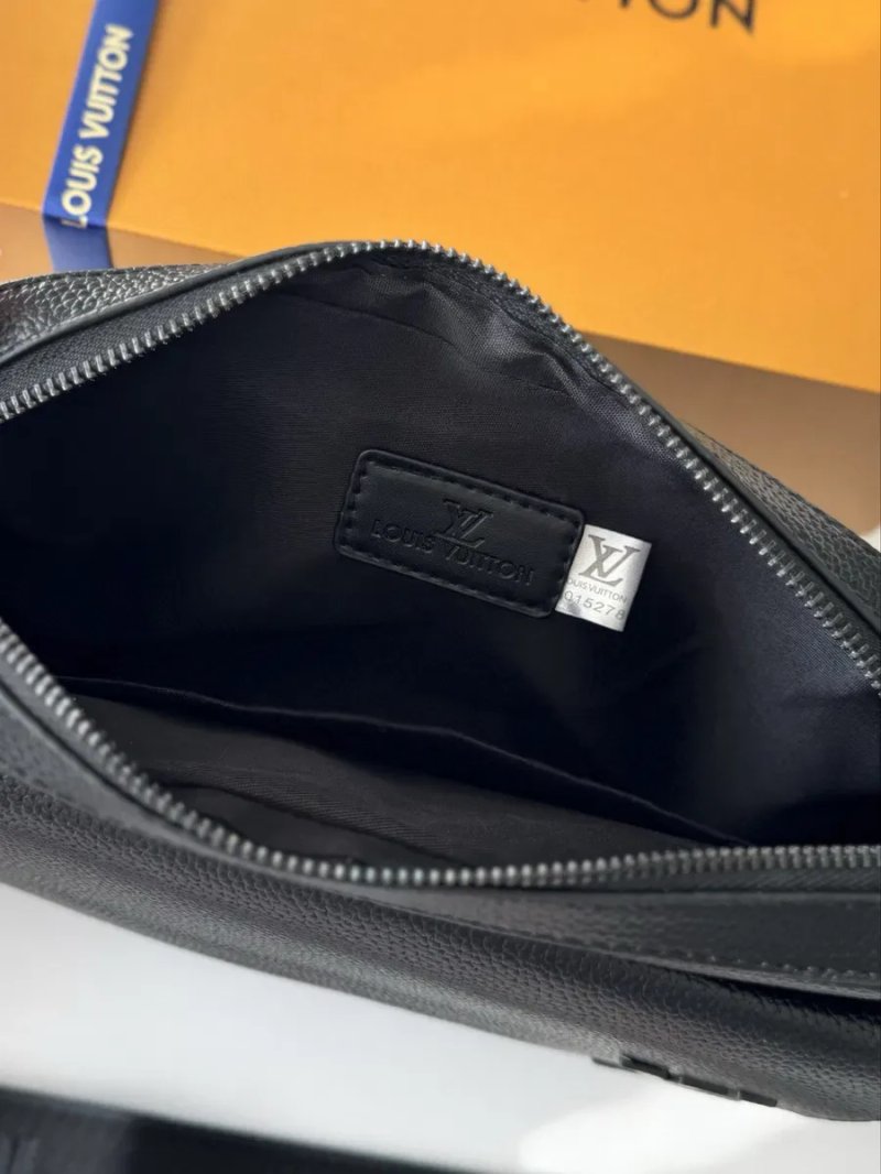 Сумка Louis Vuitton Fastline, чоловіча чорна шкіряна сумка, месенджер через плече, фастлайн луі вітон — фото 8
