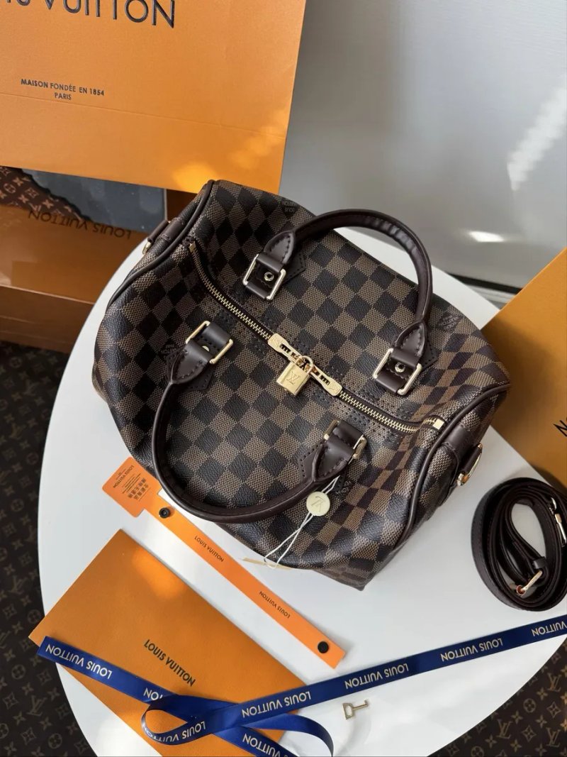 Сумка Louis Vuitton Speedy 30, сумка жіноча луі вітон, спиди, шкіряна сумка, женская сумка — фото 3