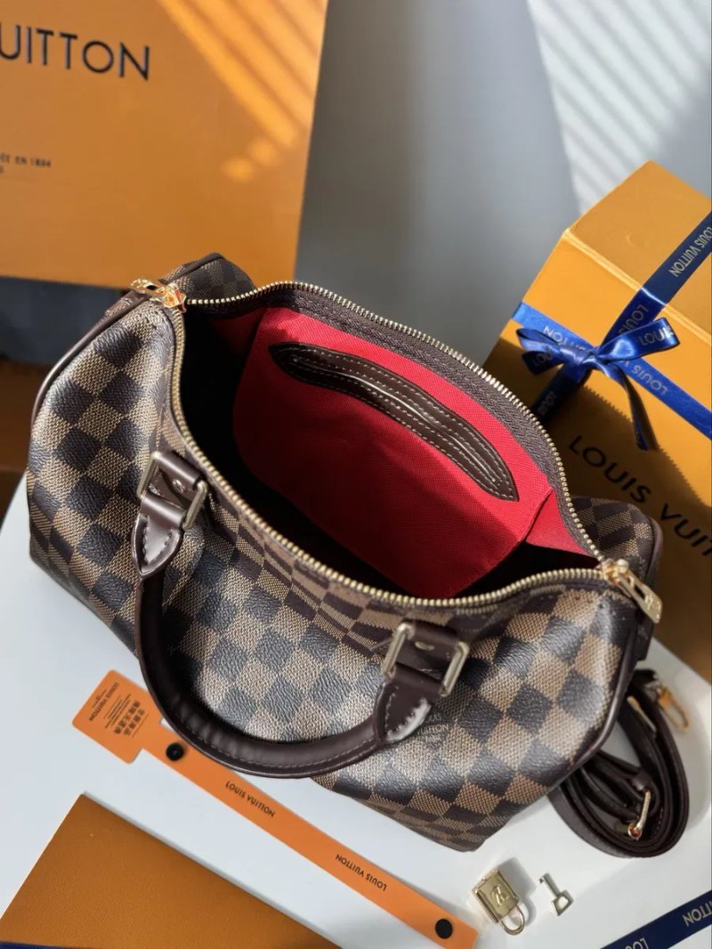 Сумка Louis Vuitton Speedy 30, сумка жіноча луі вітон, спиди, шкіряна сумка, женская сумка — фото 7