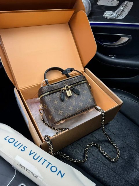 Сумка Louis Vuitton Vanity, жіноча сумка луі вітон шкіряна бочонок, женская сумка кожаная
