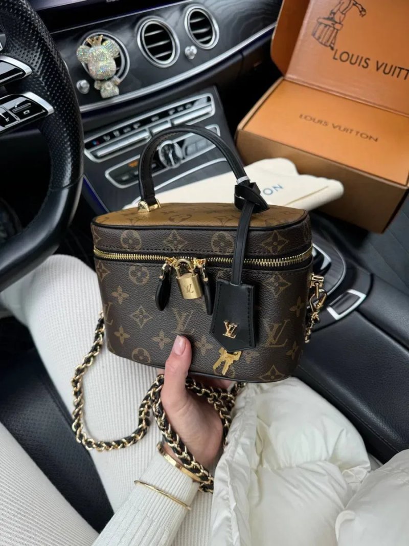 Сумка Louis Vuitton Vanity, жіноча сумка луі вітон шкіряна бочонок, женская сумка кожаная — фото 2