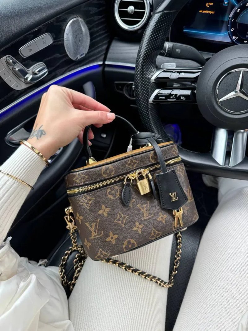 Сумка Louis Vuitton Vanity, жіноча сумка луі вітон шкіряна бочонок, женская сумка кожаная — фото 3