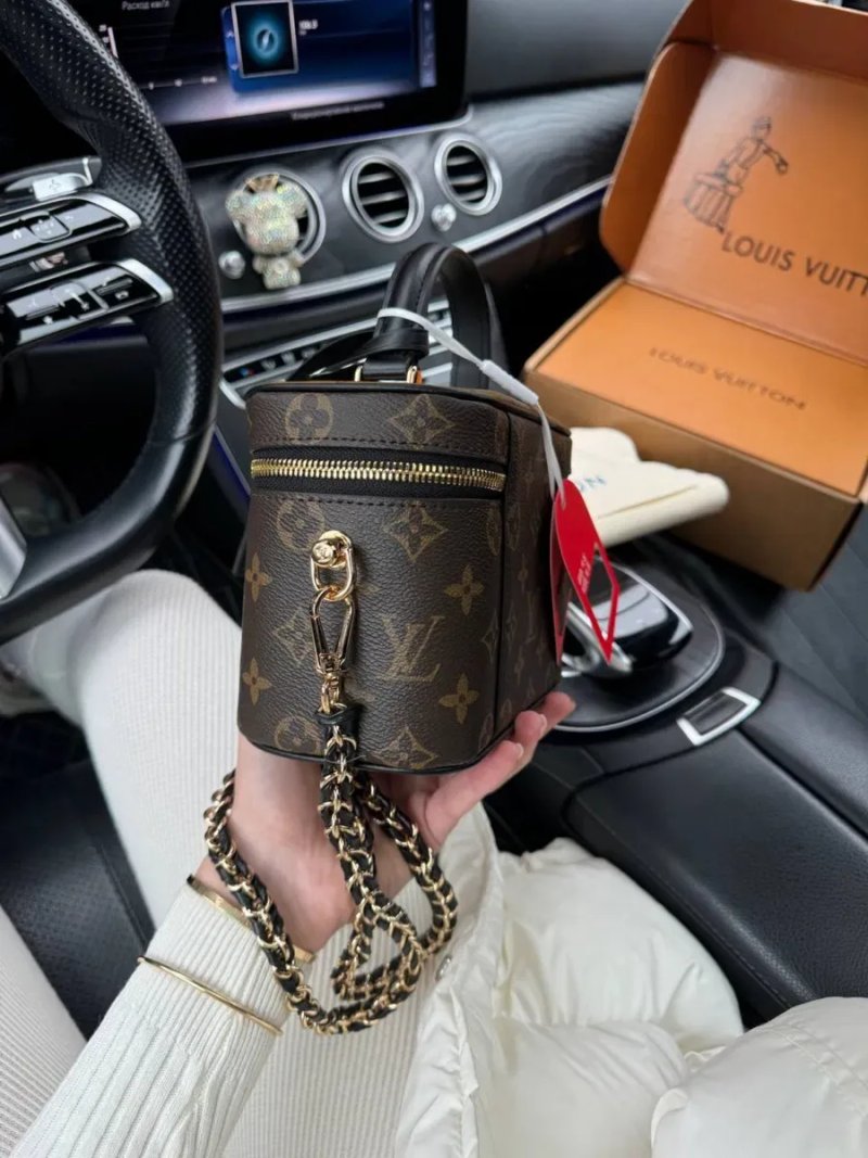 Сумка Louis Vuitton Vanity, жіноча сумка луі вітон шкіряна бочонок, женская сумка кожаная — фото 4