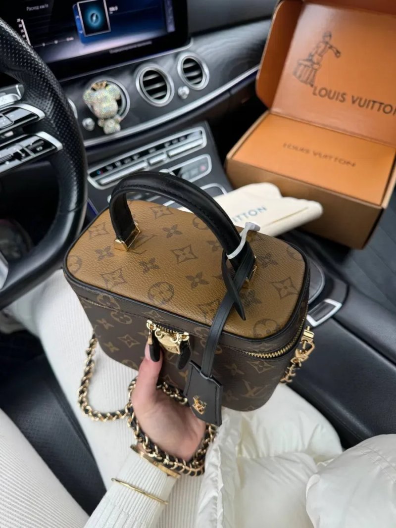 Сумка Louis Vuitton Vanity, жіноча сумка луі вітон шкіряна бочонок, женская сумка кожаная — фото 5