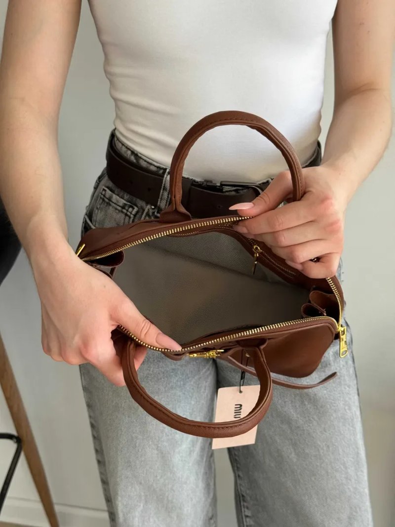 Сумка Miu Miu  medium size коричнева миу миу — фото 6
