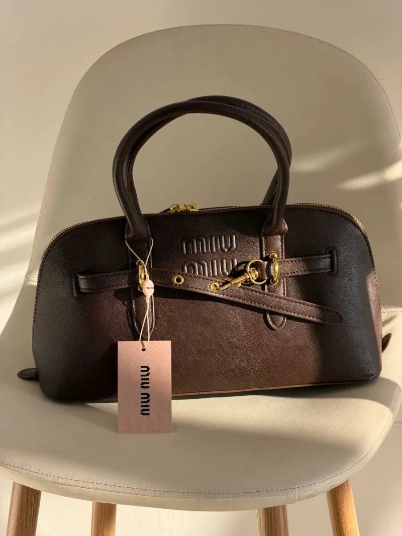 Сумка Miu Miu  medium size коричнева миу миу — фото 7