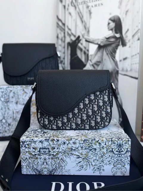 Сумка мужская месенджер Christian Dior Oblique кристиан диор кожа