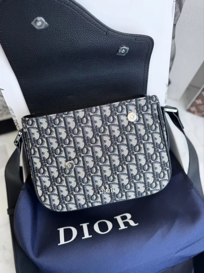 Сумка мужская месенджер Christian Dior Oblique кристиан диор кожа — фото 7