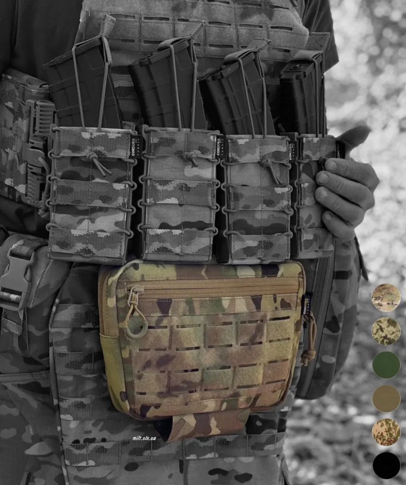 Сумка напашник на плитоноску мультикам піксель multicam олива койот — фото 2