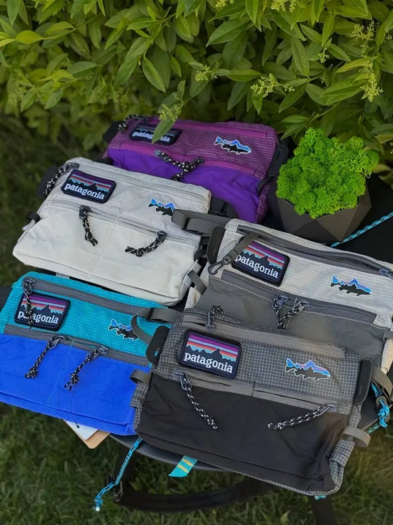 Сумка Patagonia GORE-TEX чоловіча барсетка Патагонія Нейлонова барсетка | Месенджер через плече Патагонія чорний нейлоновий сумка Patagonia сіра чорна