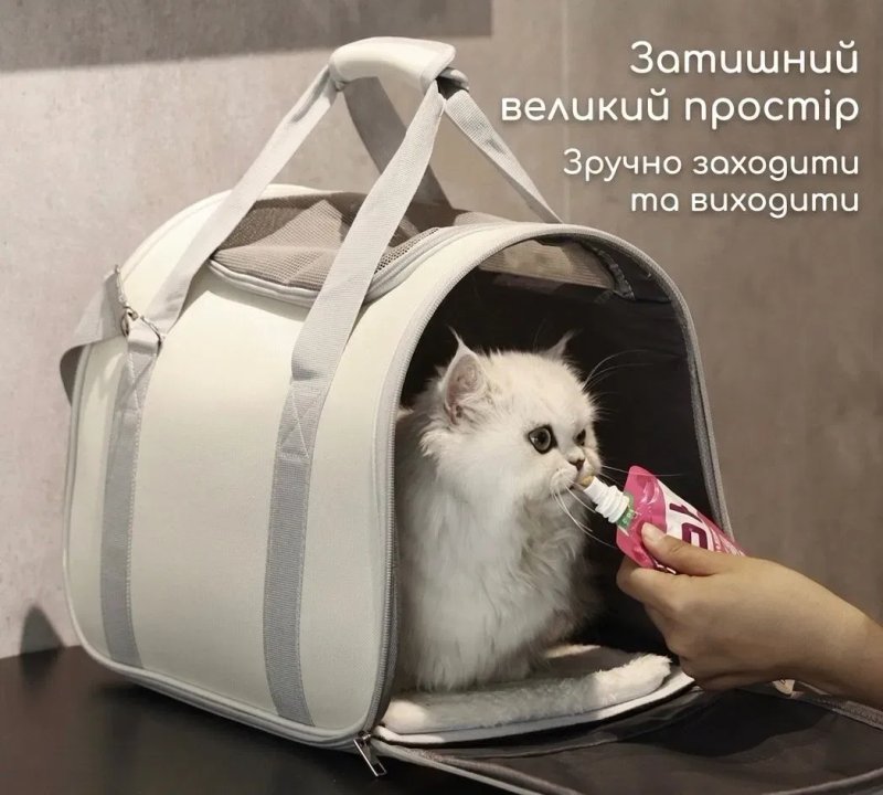 Сумка-переноска для котів і собак з вентиляційною сіткою (до 6 кг) Переноска для тварин — фото 5