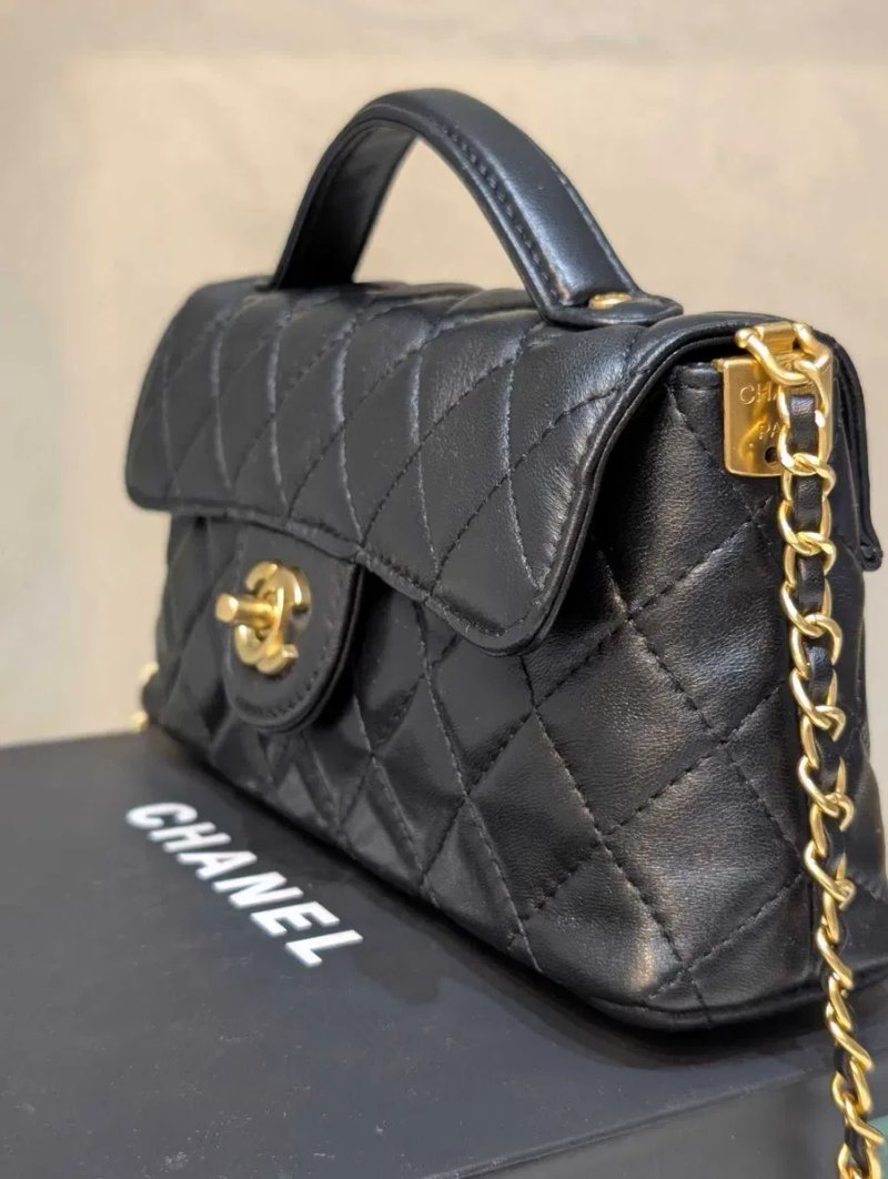 Сумка шанель Chanel ‼️Преміум якість‼️ трапеція, внизу довжина 24 см вверх 21 см кожаная сумочка — фото 2