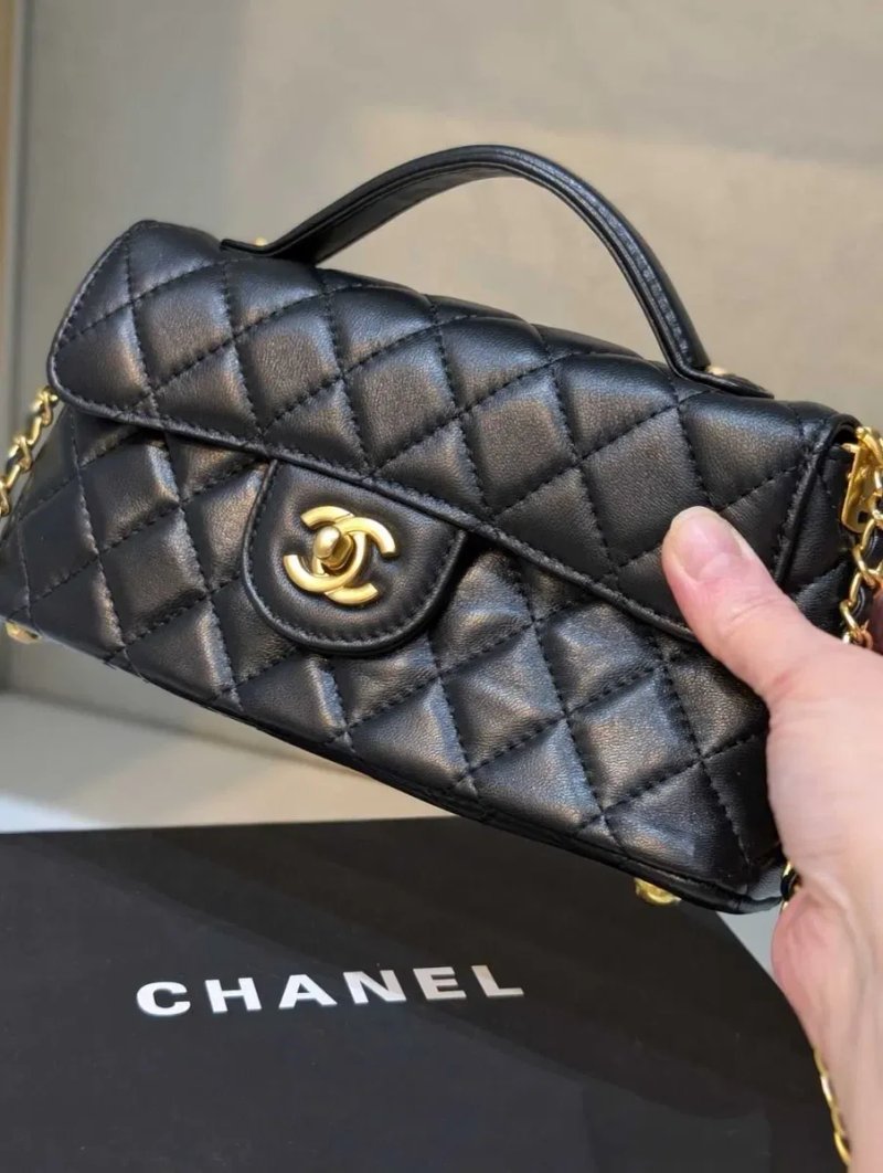 Сумка шанель Chanel ‼️Преміум якість‼️ трапеція, внизу довжина 24 см вверх 21 см кожаная сумочка — фото 8