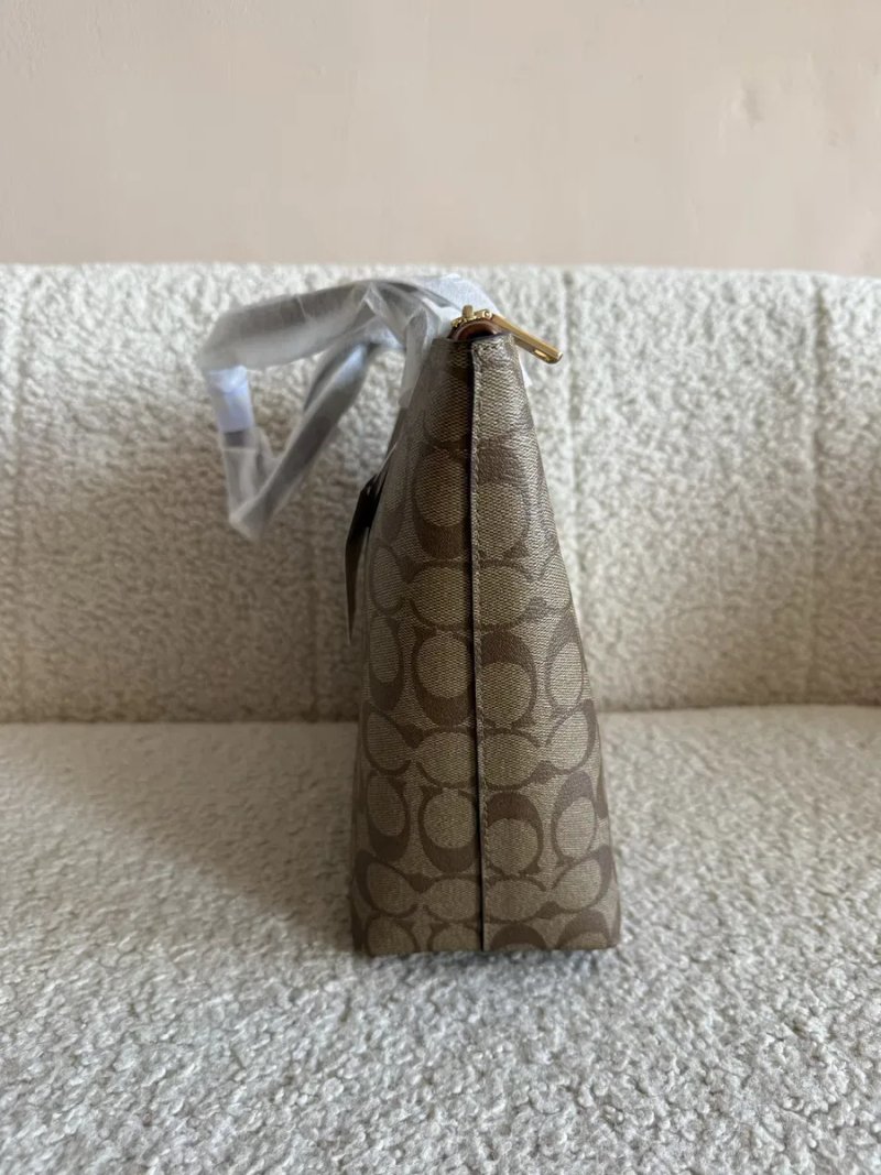 Сумка шопер Coach Zip Tote бежева/коричнева — фото 3