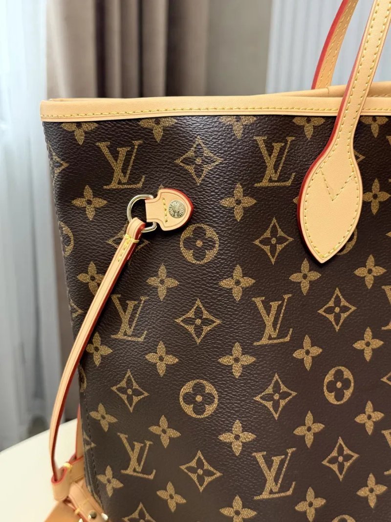 Сумка шопер Louis Vuitton Neverfull, шкіряна сумка шоппер луі вітон, неверфул — фото 3