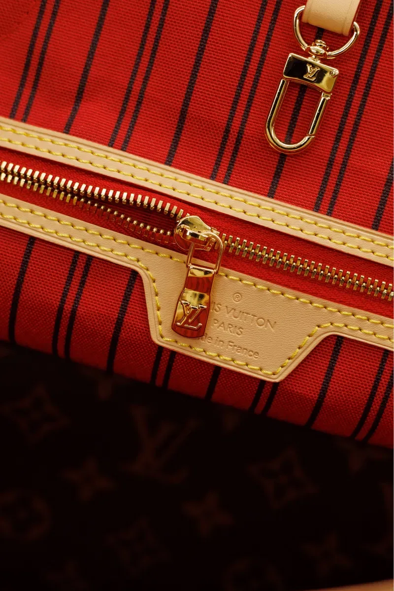 Сумка шопер Louis Vuitton Neverfull, шкіряна сумка шоппер луі вітон, неверфул — фото 7