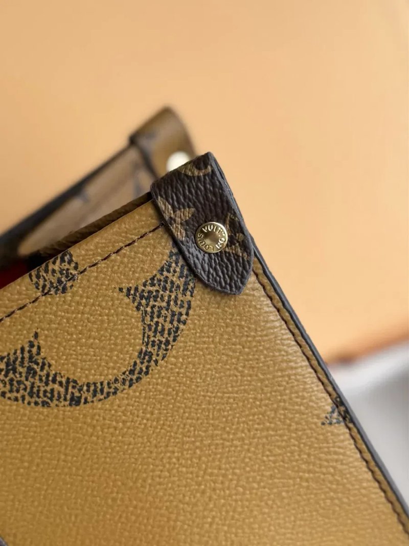 Сумка шопер тоут жіноча Louis Vuitton OnTheGo луи вітон коричнева — фото 6