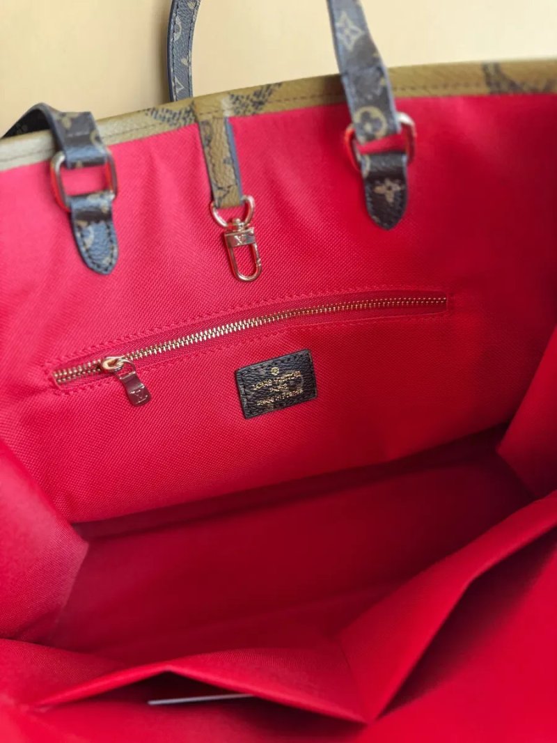Сумка шопер тоут жіноча Louis Vuitton OnTheGo луи вітон коричнева — фото 8
