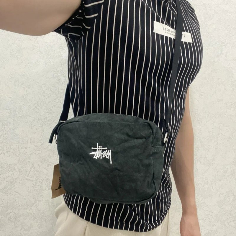 Сумка stussy canvas барсетка через плече чоловіча та жіноча стусі — фото 3