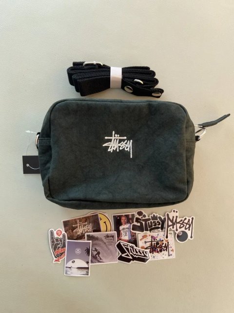Сумка Stussy Canvas месенджер стуссі стусси +подарунок стікери Stussy