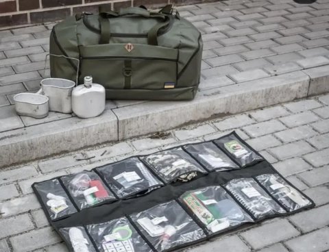 Сумка тривожна поліції зсу несесер тривожний фляга с котелком