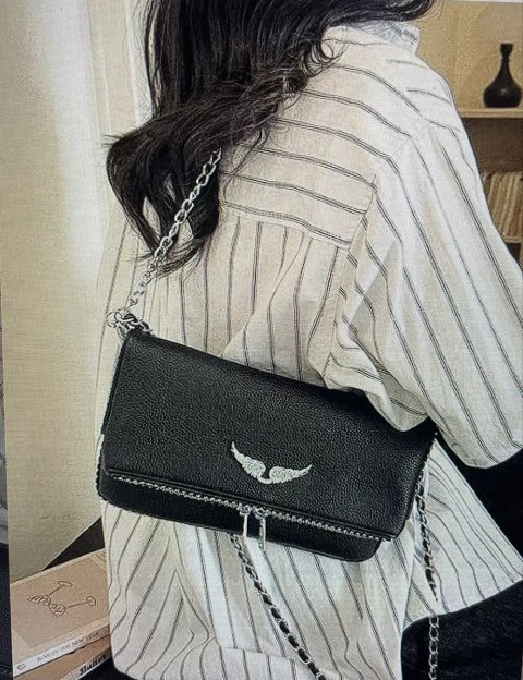 Сумка Zadig & Voltaire Clutch чорного білого коричневого кольору