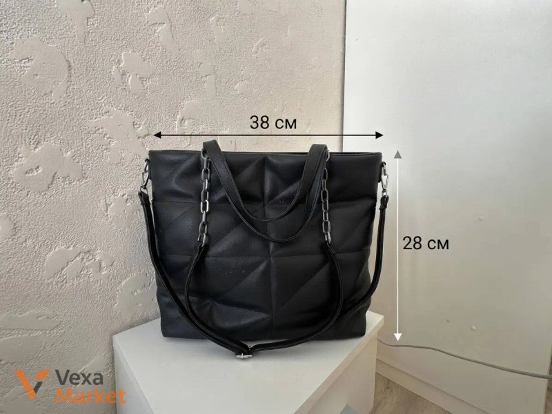 Сумка жіноча чорна — фото 3
