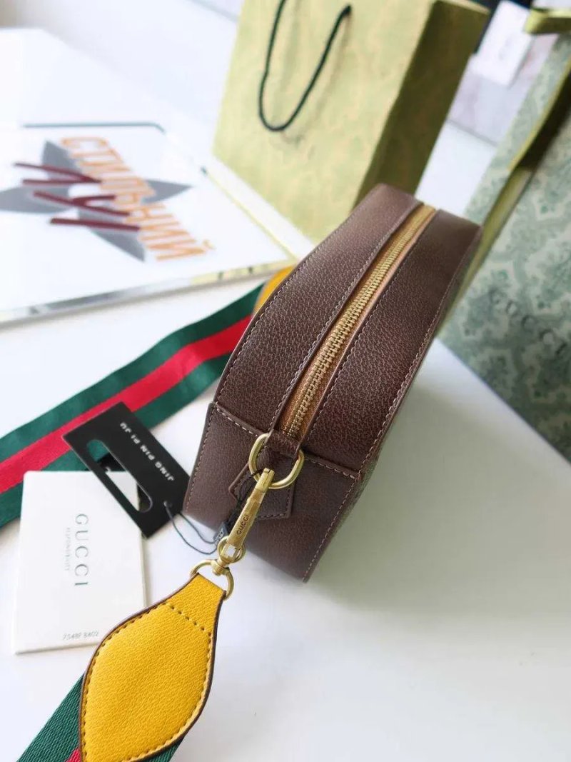 Сумка жіноча Gucci сумка чоловіча через плече GG коричнева натуральна шкіра Гуччі брендова сумка Гучі бежева — фото 5