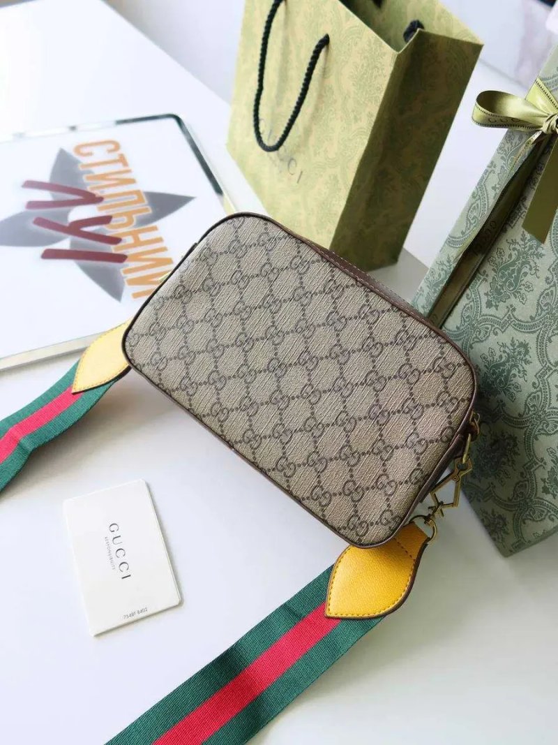 Сумка жіноча Gucci сумка чоловіча через плече GG коричнева натуральна шкіра Гуччі брендова сумка Гучі бежева — фото 8