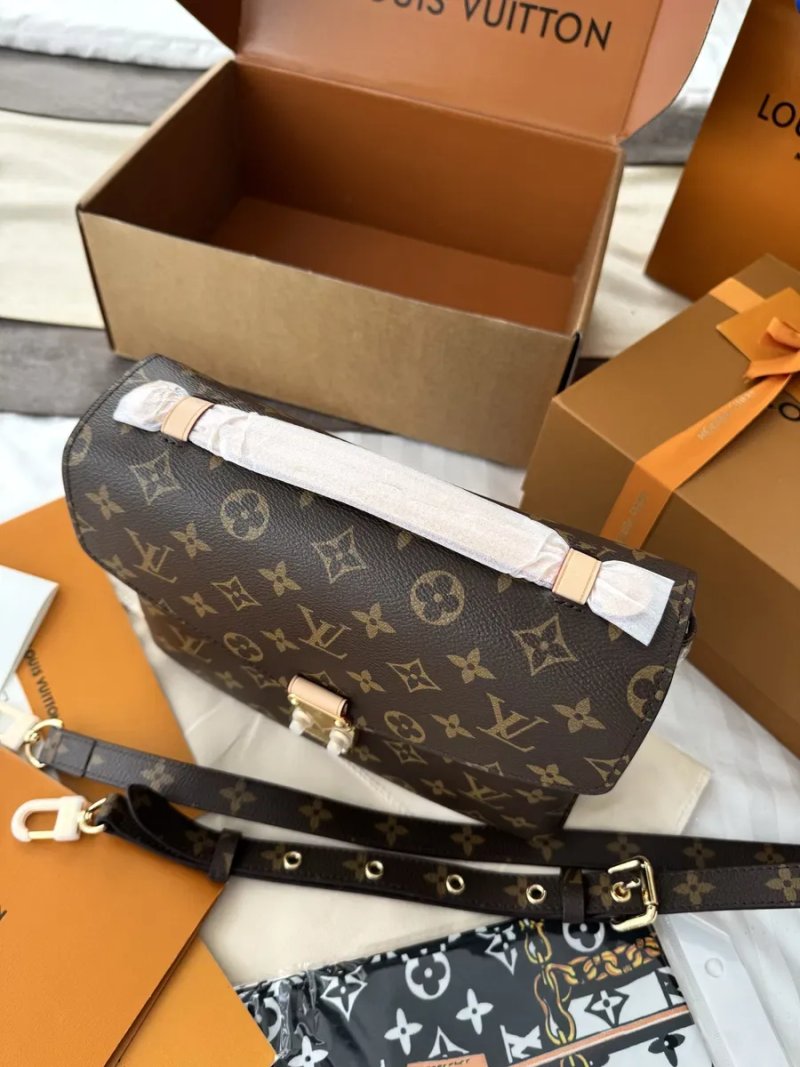 Сумка жіноча Louis Vuitton Pochette Metis коричнева луи витон метис lv — фото 6