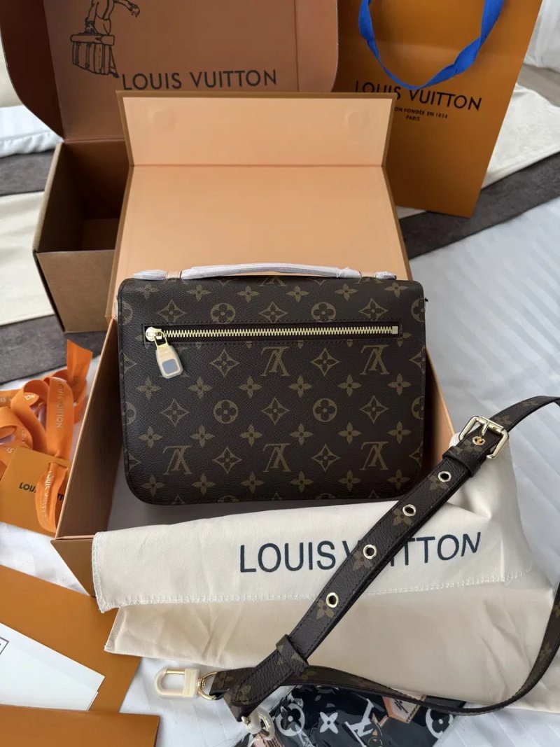Сумка жіноча Louis Vuitton Pochette Metis коричнева луи витон метис lv — фото 8