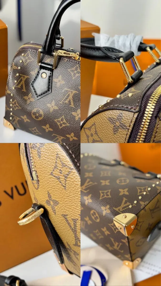 Сумка жіноча Louis Vuitton Speedy Trunk, луі вітон спиди транк, женская сумка, шкіряна — фото 7