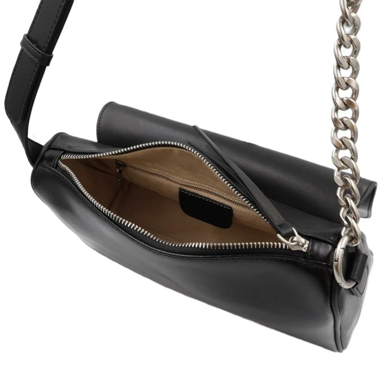 Сумка жіноча шкіряна leather 311-1 black Сумка женская кожаная — фото 6