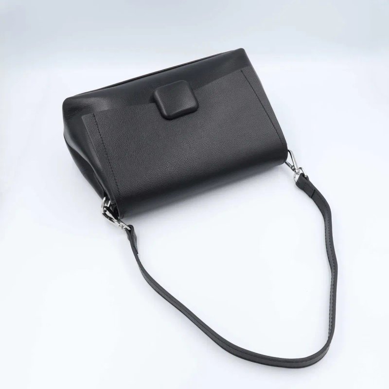Сумка жіноча шкіряна leather 8536 Black Сумка женская кожаная — фото 6