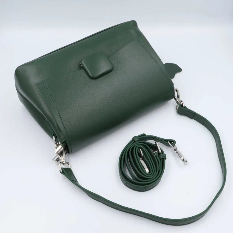 Сумка жіноча шкіряна leather 8536 Black Сумка женская кожаная — фото 8