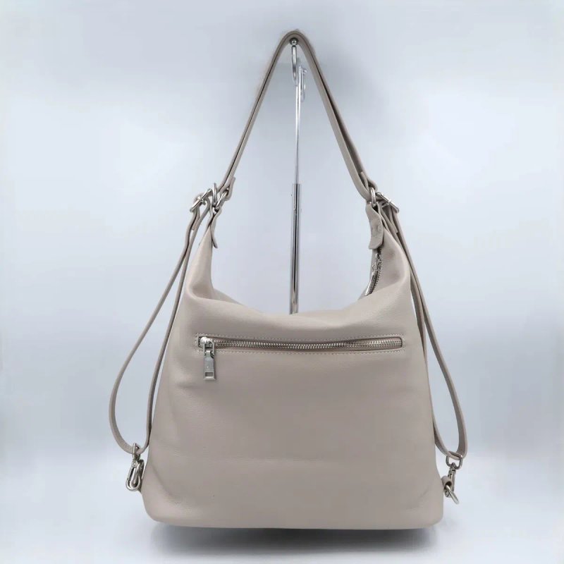 Сумка жіноча шкіряна leather 900121 light gray Сумка женская кожаная светлая — фото 4