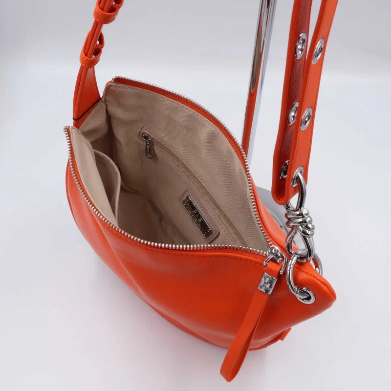 Сумка жіноча шкіряна Polina & Eiterou C1094H Orange Сумка женская кожаная помаранчева — фото 6