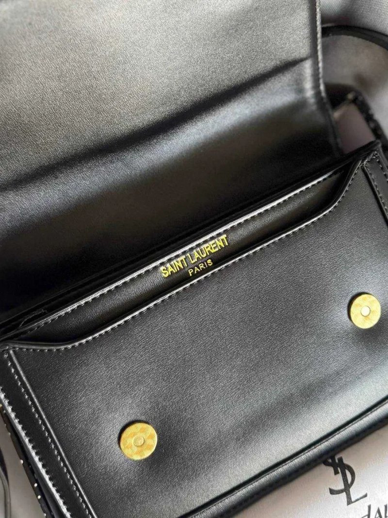 Сумка жіноча Yves Saint Laurent чорна маленька сумка Брендові сумки Сумка з натуральної шкіри Женские сумки — фото 6