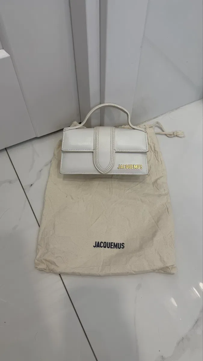 Сумку біла Jacquemus оригінал з пильником — фото 2