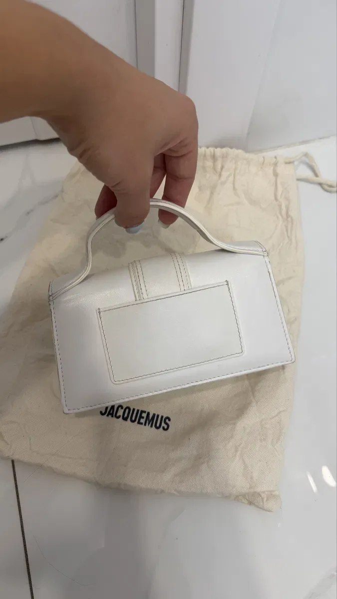 Сумку біла Jacquemus оригінал з пильником — фото 4
