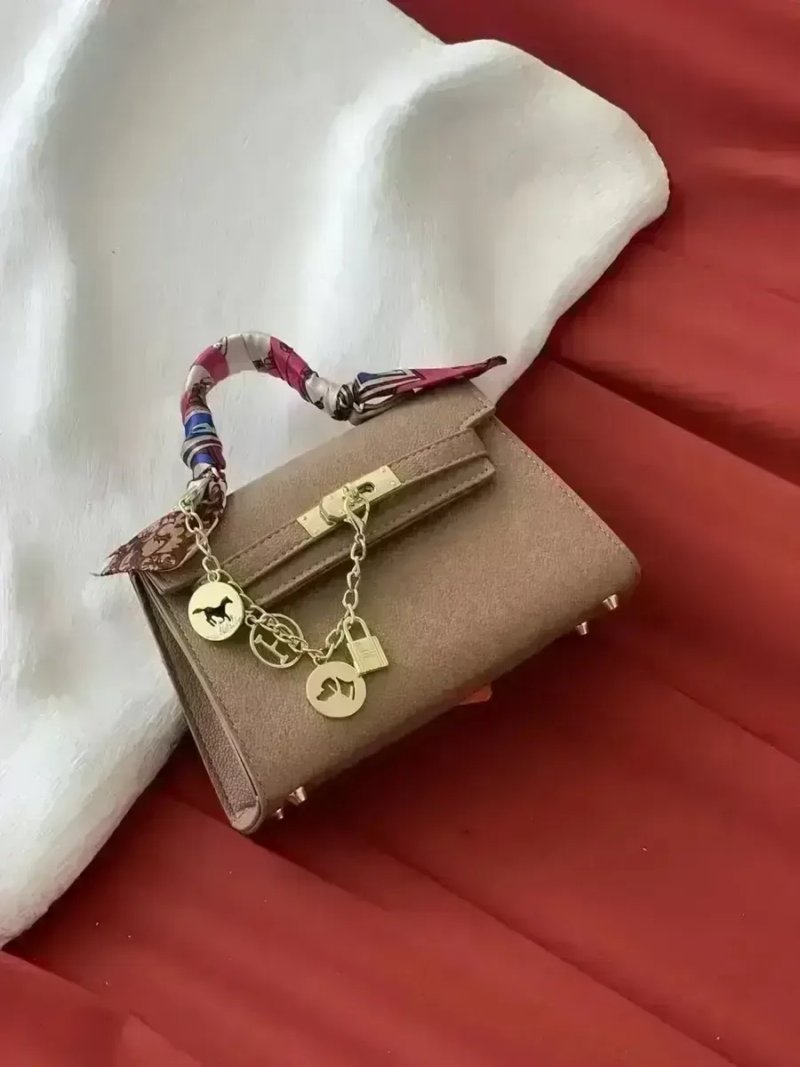 Сумочка Хермес жіноча шкіряна Повний комплект сумка Hermes Kelly біла через плече кросбоді — фото 7