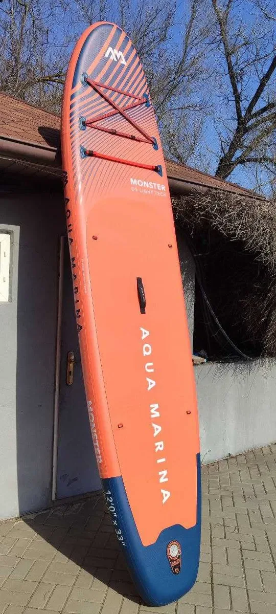 SUP AQUA MARINA MONSTER 12'0 САП борд board доска SUP дошка 366x84 SAP Stand Up Paddle SUB каяк байдарка надувний надувна лодка весло ліш лиш пумпа — фото 6