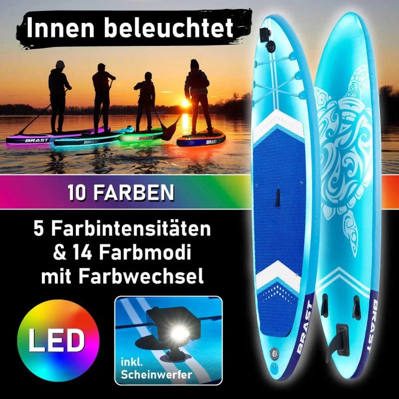 SUP Brast Led Turtle ПІДСВІТКОЮ САП борд board доска SUP дошка 320x81x15 Stand Up Paddle каяк байдарка надувний надувна AQUA MARINA MONSTER AQUAMARINA — фото 2
