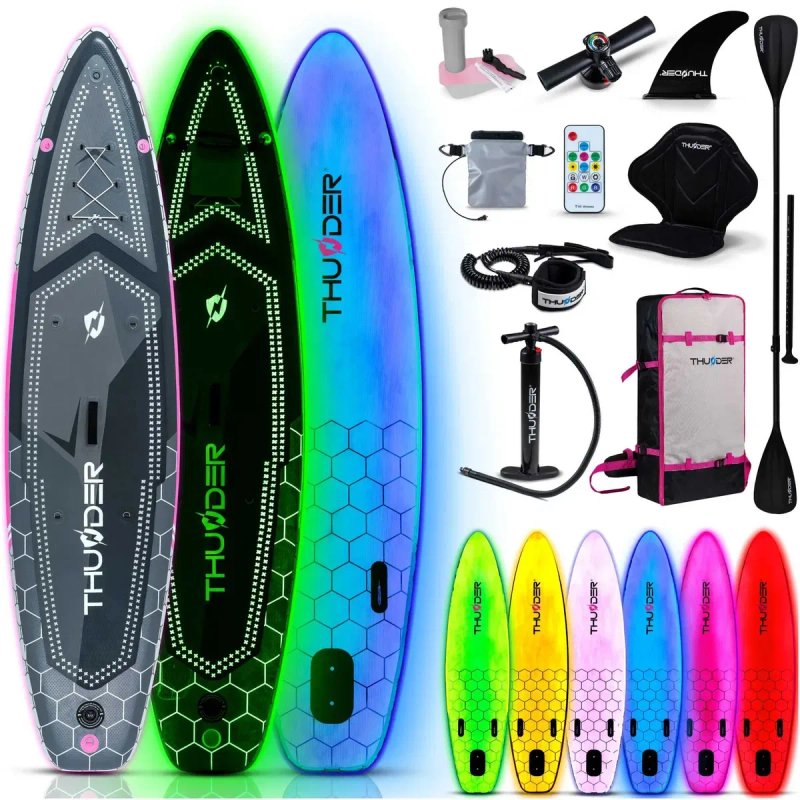 SUP Thunder Mossa з ПІДСВІТКОЮ САП борд board доска SUP дошка 320x75x15 Stand Up Paddle каяк байдарка надувний надувна AQUA MARINA MONSTER AQUAMARINA — фото 2