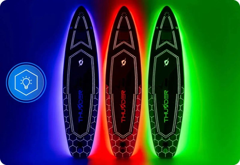 SUP Thunder Mossa з ПІДСВІТКОЮ САП борд board доска SUP дошка 320x75x15 Stand Up Paddle каяк байдарка надувний надувна AQUA MARINA MONSTER AQUAMARINA — фото 4