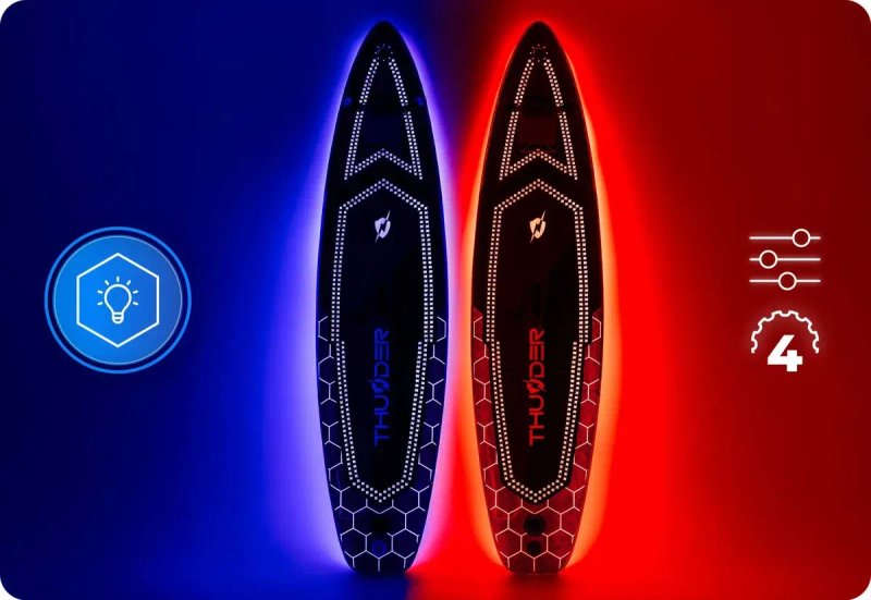 SUP Thunder Mossa з ПІДСВІТКОЮ САП борд board доска SUP дошка 320x75x15 Stand Up Paddle каяк байдарка надувний надувна AQUA MARINA MONSTER AQUAMARINA — фото 5