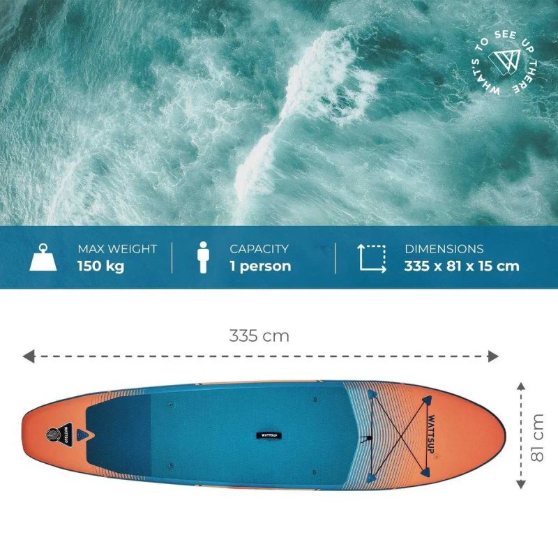 SUP WattSUP F11 Франція борд board доска дошка каяк САП суп надувна SUP дошка 2 шари слоя доска надувна Stand Up Paddle board борд SUB SAP надувная — фото 4
